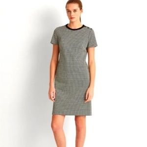Lauren Ralph Lauren Houndstooth Check Shift Dress Size 12 Black White NEW
